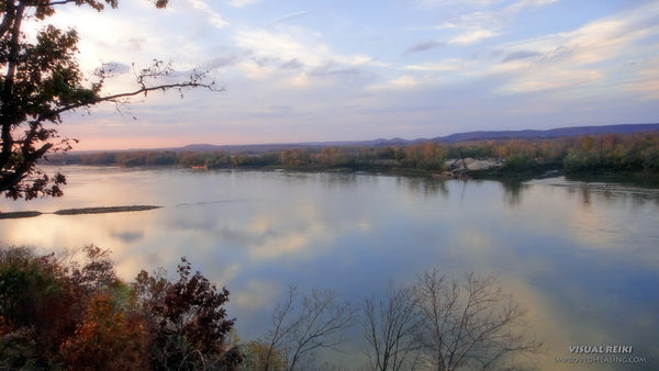 Visual Reiki photo - "Sunset on Missouri river at Hermann"