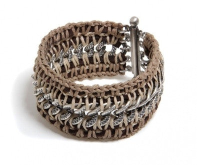 Silver Crochet Bracelet - Roman-Glass-Jewelry.com
