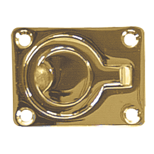 Whitecap Flush Pull Ring - Polished Brass - 2" x 2-1/2"