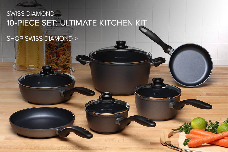 Swiss Diamond 10 Piece Set: Ultimate Kitchen Kit