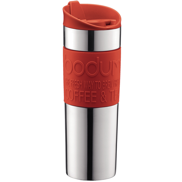 compact grijs Handig Bodum 15-Ounce Vacuum Travel Mug - Red