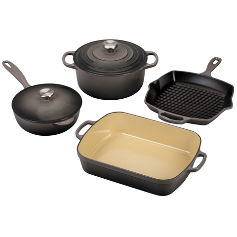 LE CREUSET 6-PIECE SIGNATURE SET - OYSTER