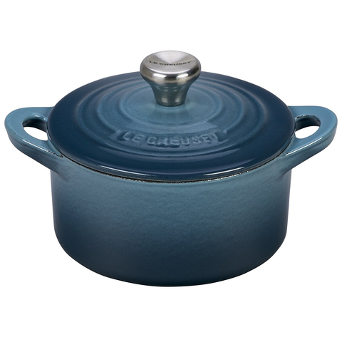 LE CREUSET 1/3 QUART CAST IRON MINI COCOTTE, MARINE