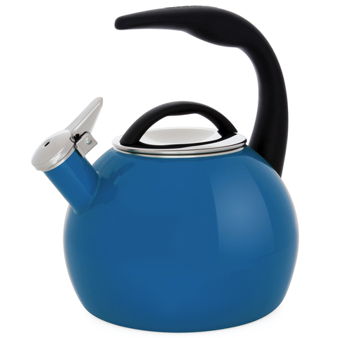 CHANTAL 2-QUART ENAMEL-ON-STEEL ANNIVERSARY TEAKETTLE - PEACOCK BLUE