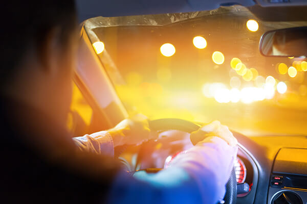 Night driving glasses can reduce glare from oncoming headlights