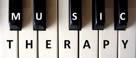 Piano Keys that say "Music Theray"