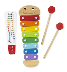 Melissa & Doug Caterpillar Xylophone Musical Toy With Wooden Mallets 