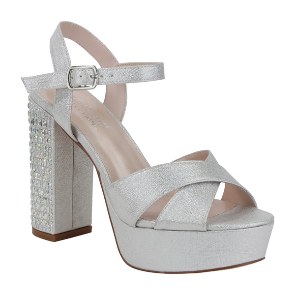 silver platform heeled sandals