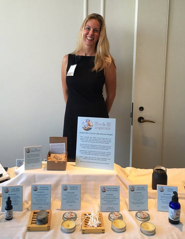 Emily begins to introduce our new line at smaller events | Em & El Organics