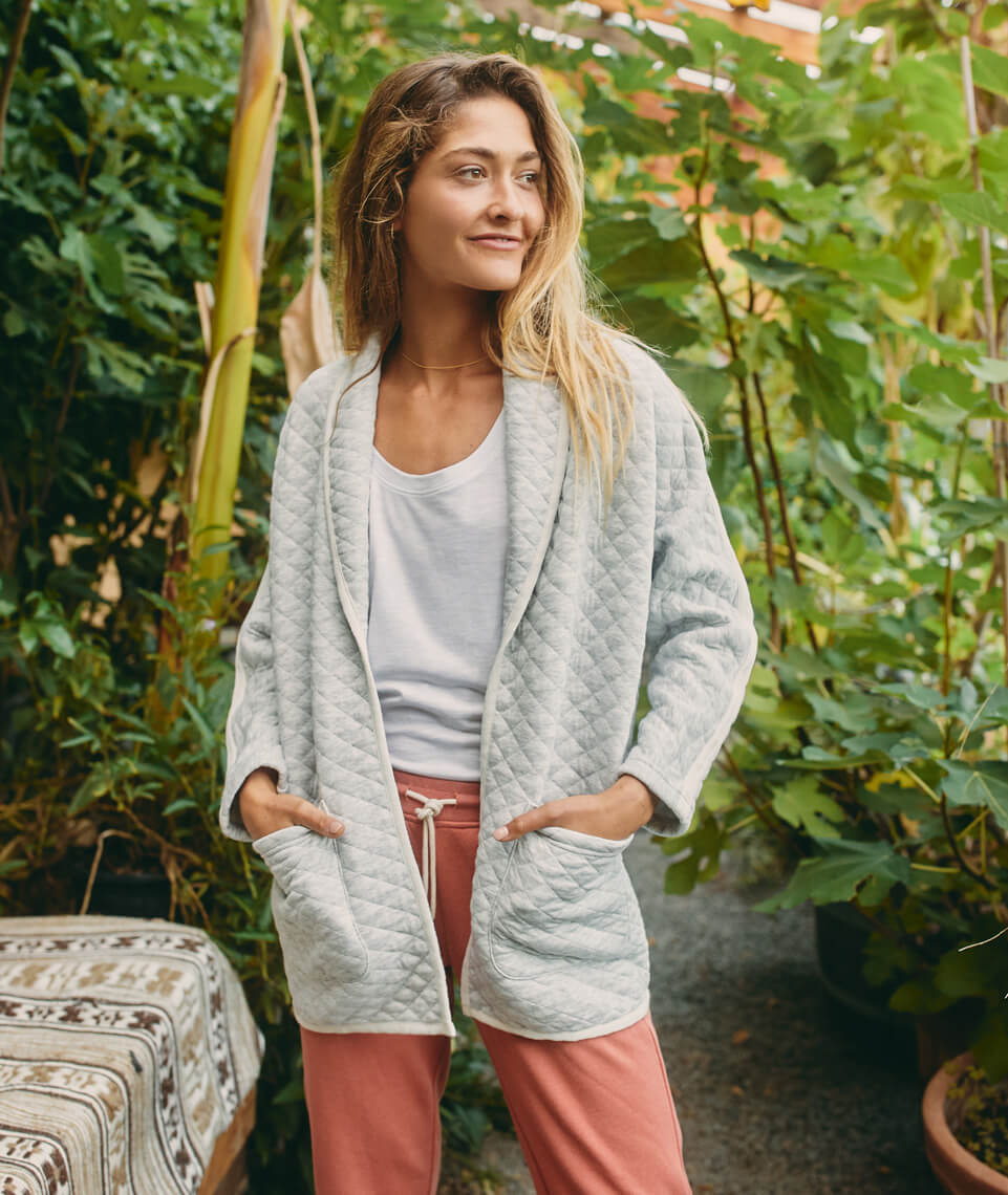 Corbet Coatigan in Light Heather Grey