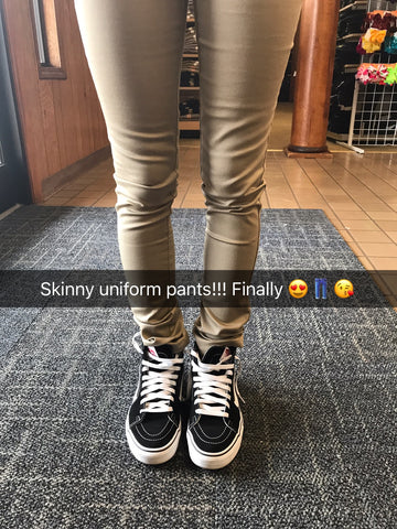 uniform skinny pants