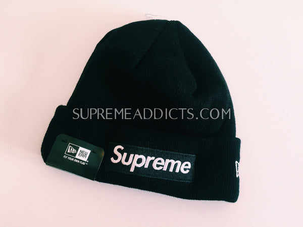 supreme beanie box logo black