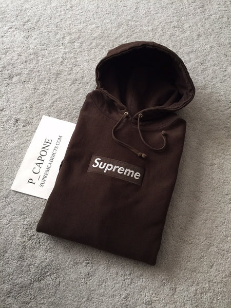 supreme box logo brown