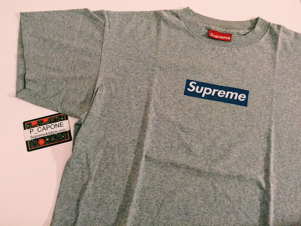 blue supreme box logo t shirt