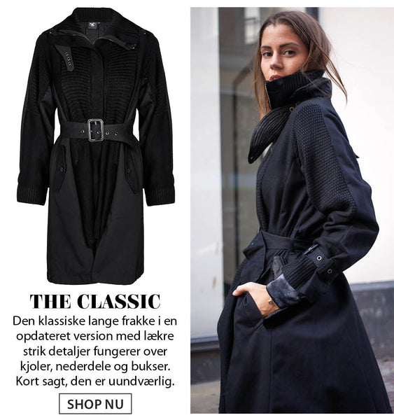 Klassiske sort frakke