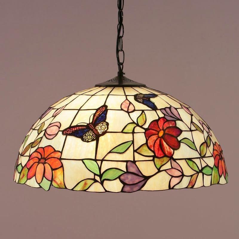 Tiffany Ceiling Lights Butterfly Large Single Bulb Fitting