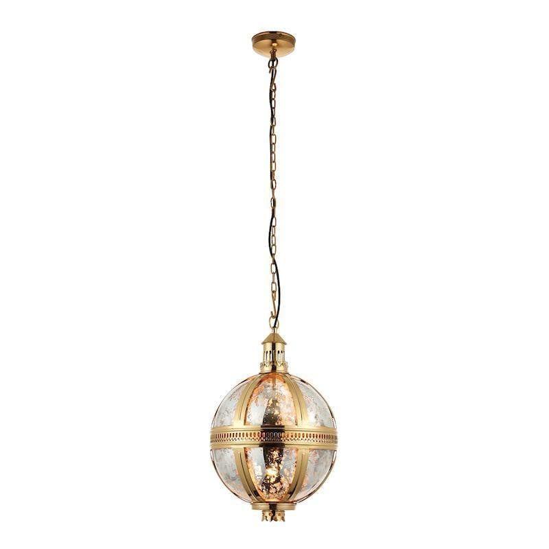 Vienna Brass Mercury Glass Ceiling Lantern 1 Light 70091