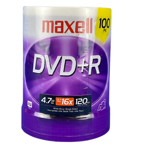 MAXELL 639016 4.7 GB DVD+R 100-ct spindle