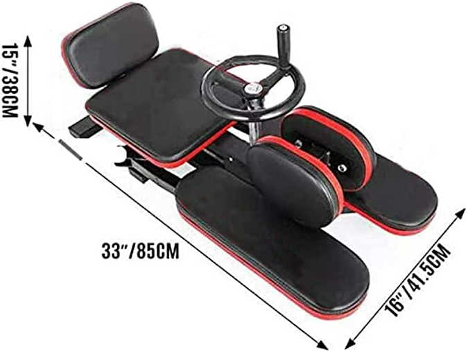 zvzvo Leg Stretcher Heavy Duty 330LBS,Red Black Leg Stretch Machine