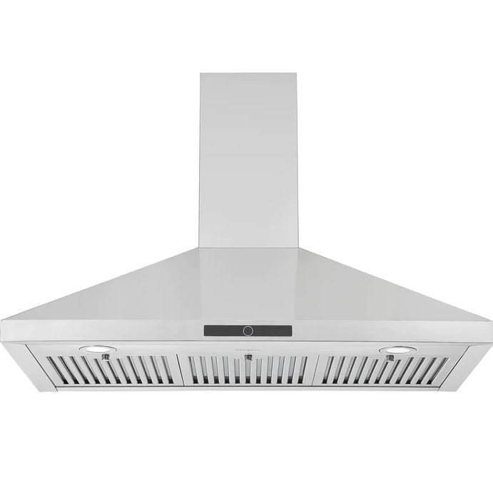 Ancona AN-1543 36 in. Convertible Wall-Mounted Pyramid Range Hood in Stainless Steel