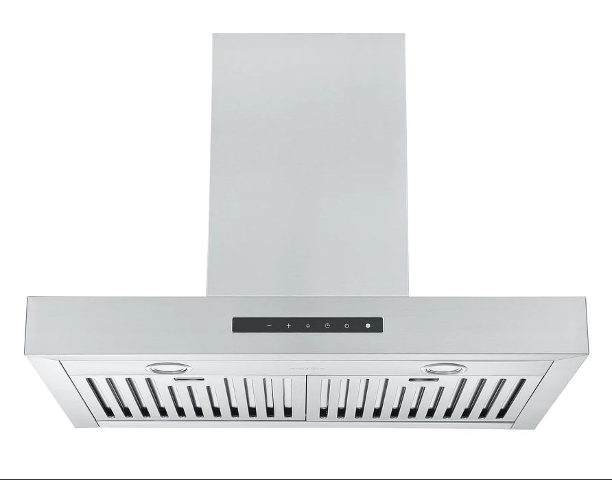 Ancona AN-1519 Moderna 30 in. Wall Mount Range Hood in Stainless Steel with Night Light Feature