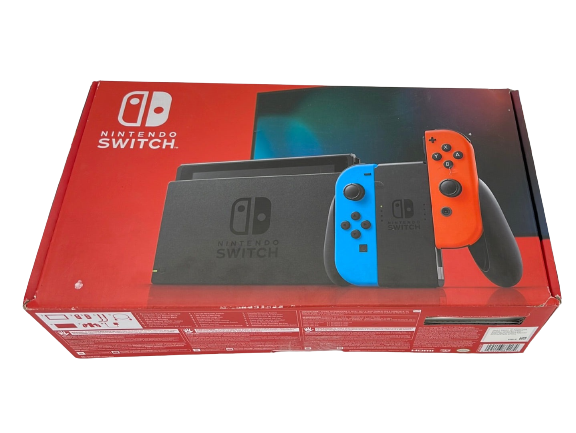 Nintendo Switch Console with Neon Blue and Red Joy-Con (Includes Case)