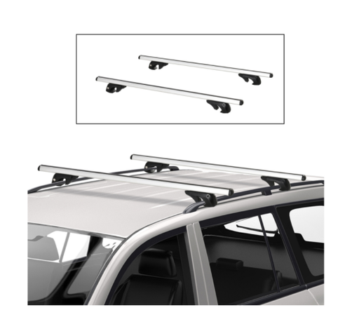 HOMCOM 2pc Roof Rack Car Roof Top Lockable Aluminum Cross Bars, Silver (53")