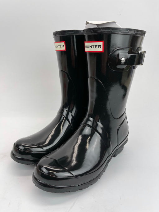 Hunter Women's Original Short Gloss Rain Boots: Black - Size: 7 US