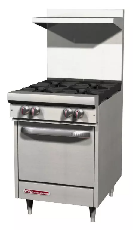 Southbend S24E 24" 4 Commercial Burner Gas Range w/ Oven, (Natural Gas)