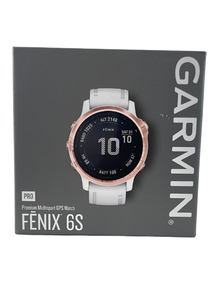 Garmin Fenix 6S Pro, Premium Multisport GPS Watch, Smaller-Sized, Features Mapping, Music, Grade-Adjusted Pace Guidance and Pulse Ox Sensors, Rose Gold with White Band