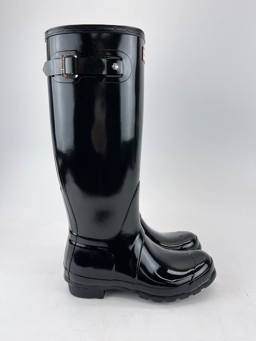 Women's Original Tall Gloss Rain Boots: Black - SIZE USW 7