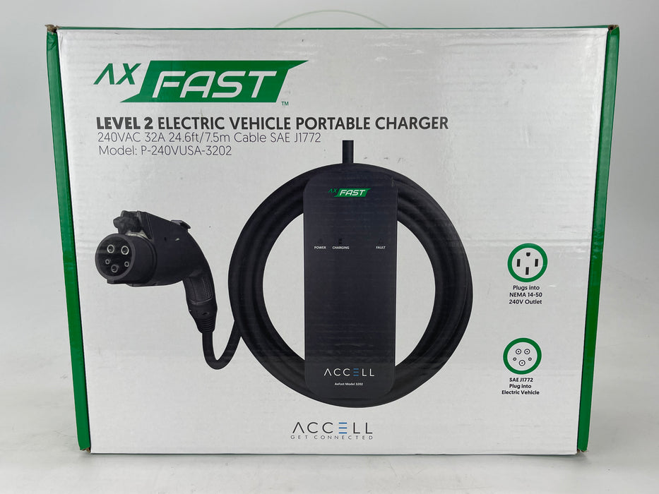 AxFAST Accell 3202 32Amp Level 2 Portable Electric Vehicle Charger