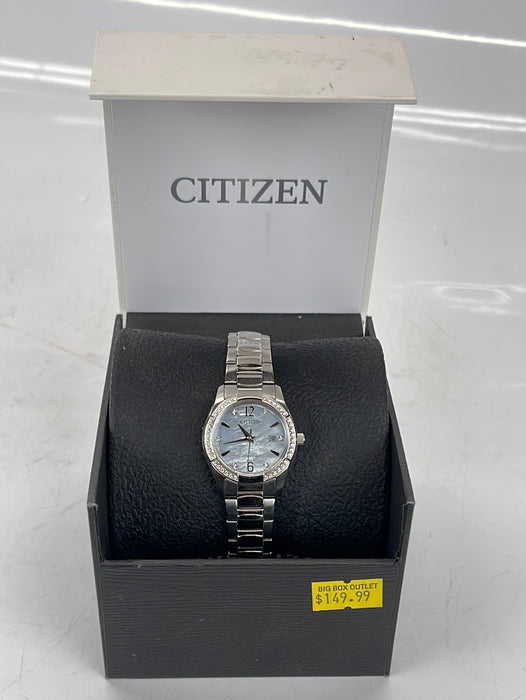 Citizen Women's Eco-Drive Stainless Steel Crystal Accent Watch EW2570-58N