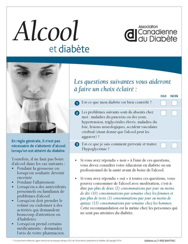 Alcool et diabéte