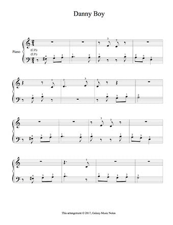 Free danny boy sheet music