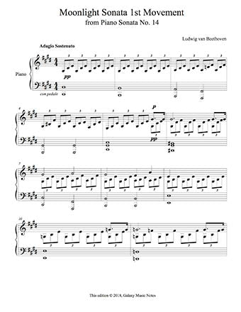 Free moonlight sonata piano sheet music