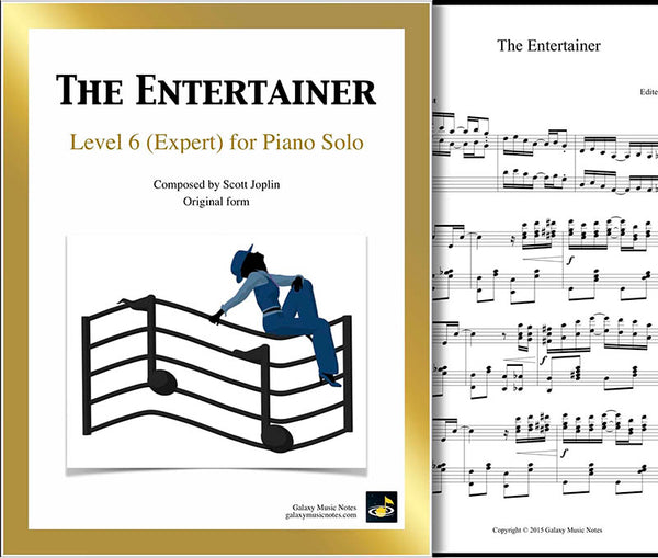 The Entertainer  Very advanced piano sheet music  Original form