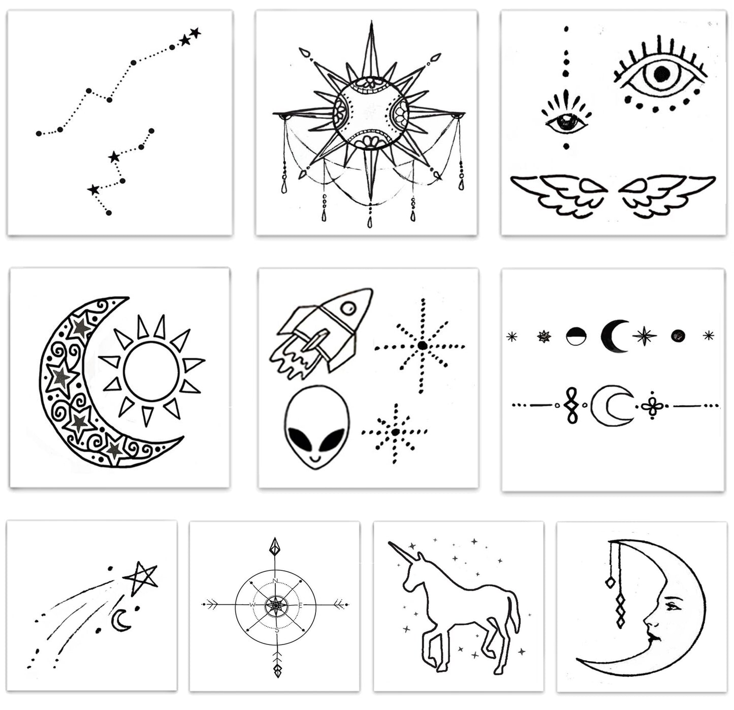 INKED by dani Temporary Tattoos - Cosmic Pack