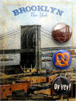 Brooklyn Bridge Button Card