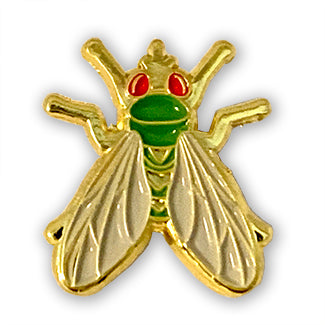 Gold Enamel Fly Pin Designed by B. Berish