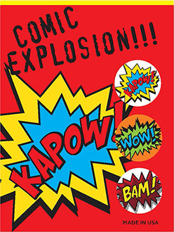 Kapow Comic Explosion Button Cards