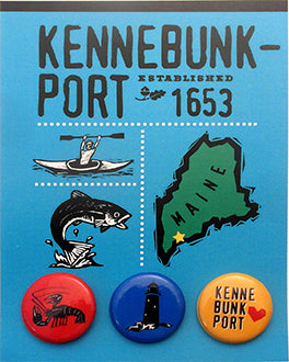 Kennebunkport Postcard Backed Button Card