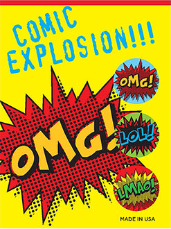 OMG Comic Explosion Button Cards