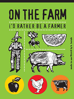 On The Farm Button Card with Postcard Back