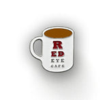 Custom Red Eye Cafe Coffee Cup Enamel Pin