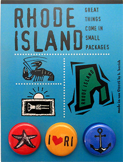 Rhode Island, The Ocean State Button Card