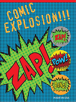 Zap Comic Explosion Button Cards