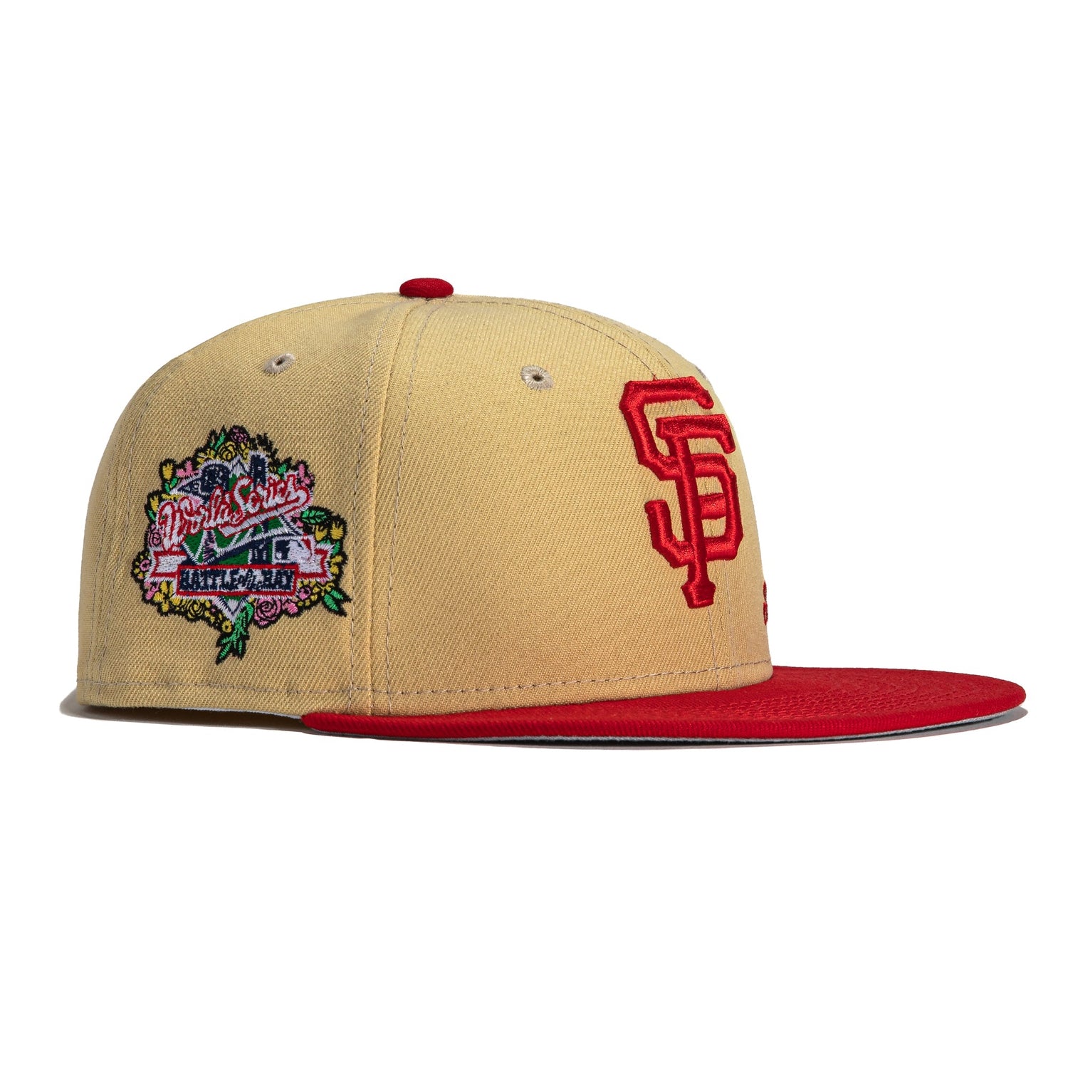 New Era 59FIFTY Havana Sugar Kings 1959 AAA World Champions Patch Word Hat - Tan, Cardinal Tan/Cardinal / 7 1/2