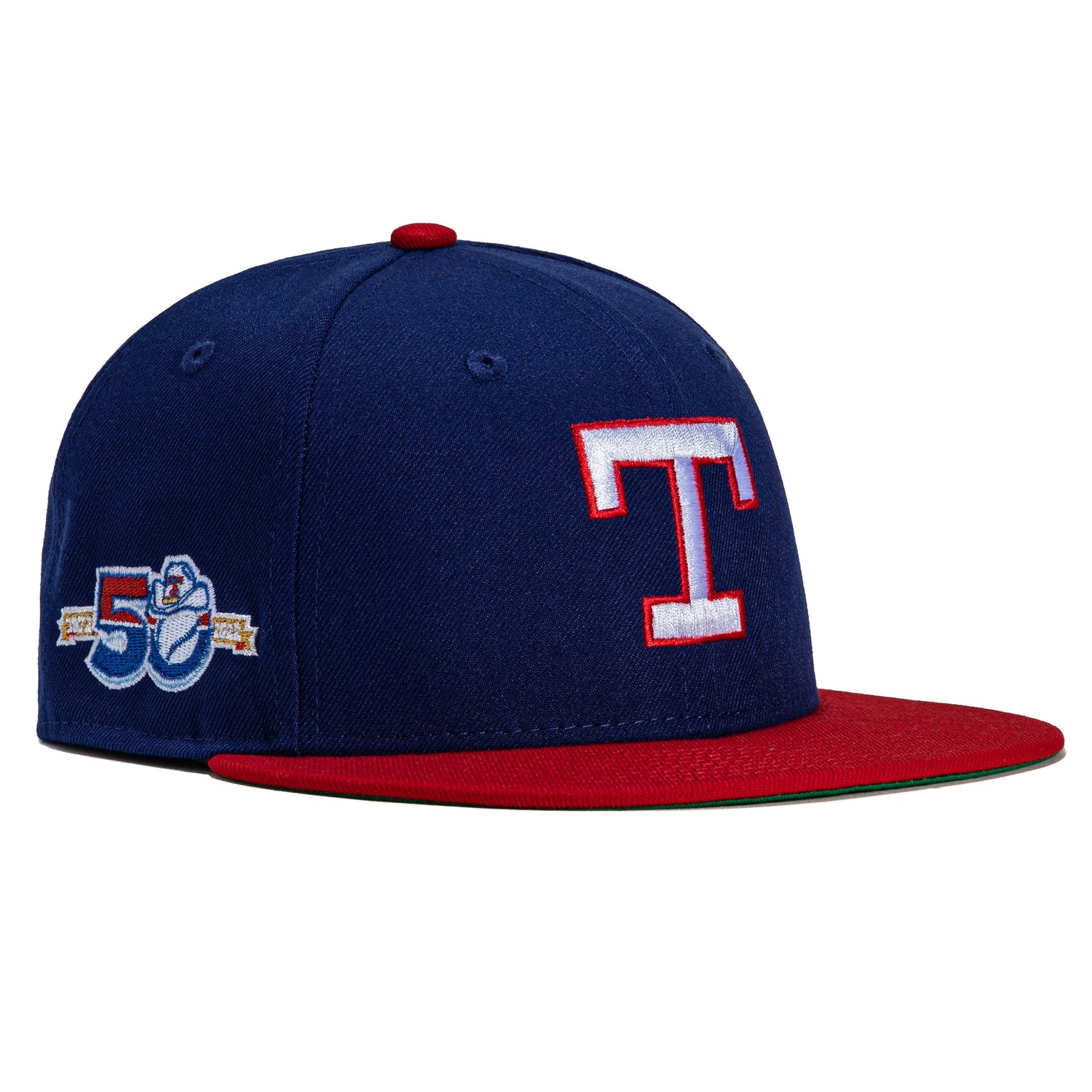 New Era 59Fifty Texas Rangers 50th Anniversary Patch Hat - Royal, Red – Hat  Club