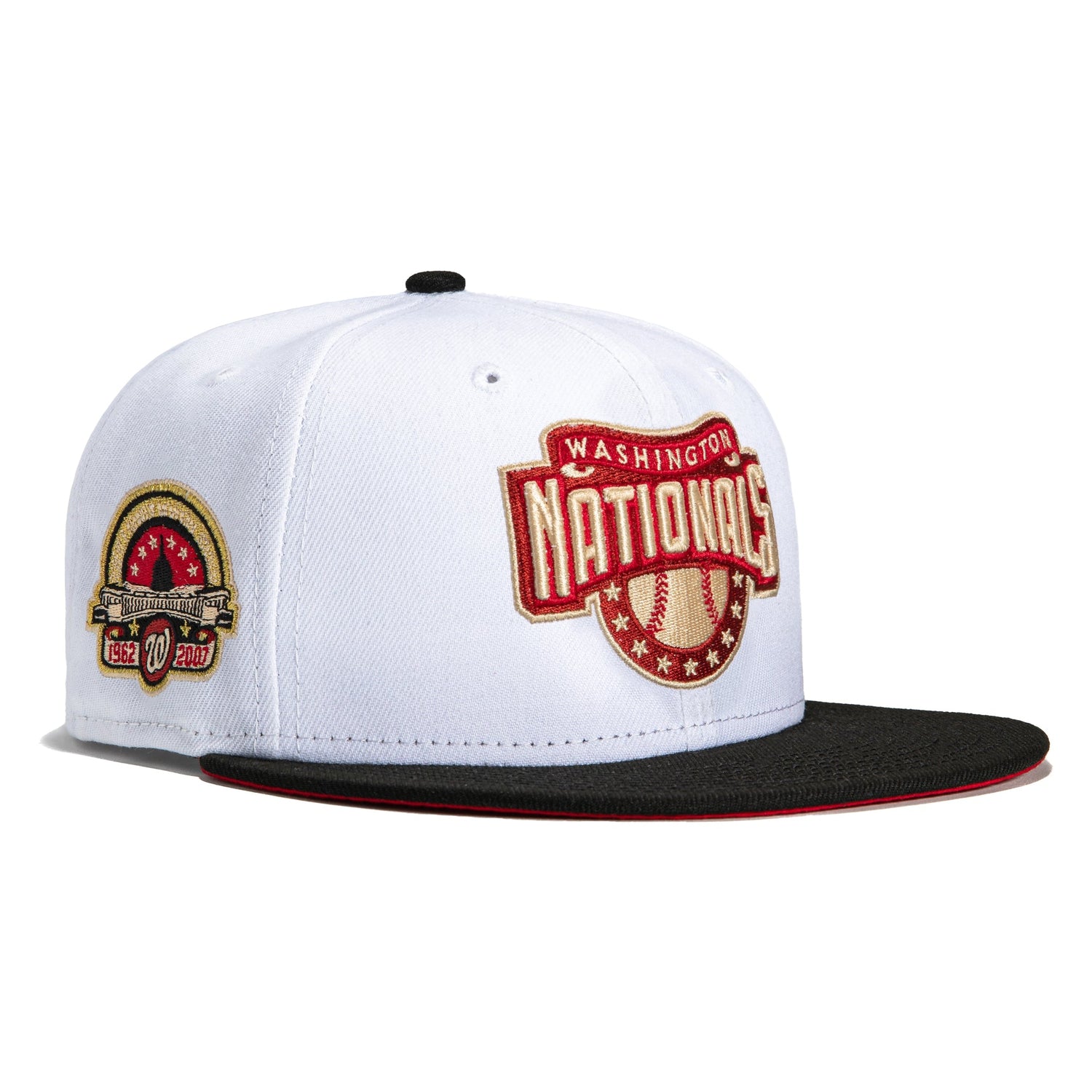 New Era 59FIFTY Washington Nationals RFK Stadium Patch DC Hat - Cardinal, Gold Cardinal/Gold / 7 7/8